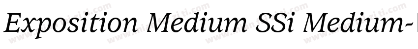 Exposition Medium SSi Medium字体转换